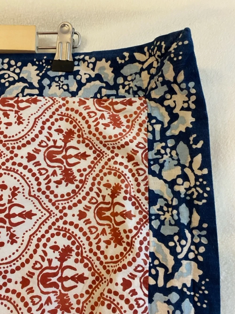 Anthropologie Meguro block print cotton standard sham